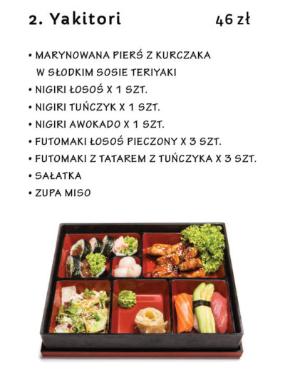 Restauracja Japońska Miyako Sushi Kraków Lunch Menu