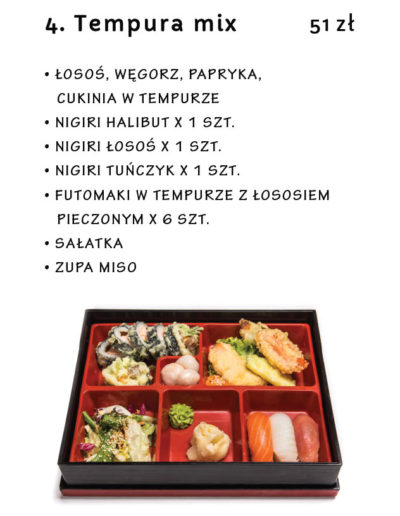 Restauracja Japońska Miyako Sushi Kraków Lunch Menu