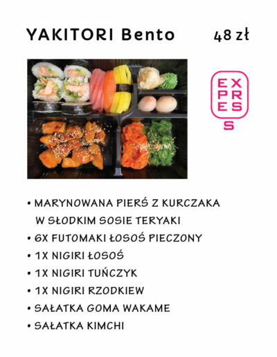 Bento St - Karta Menu - Restauracja japońska Miyako Sushi Kraków