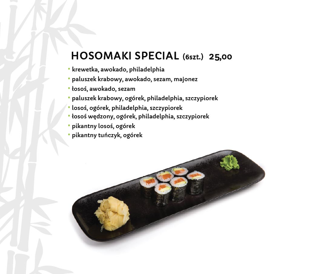 Hosomaki Special Sushi Restauracja japońska Miyako Sushi Kraków