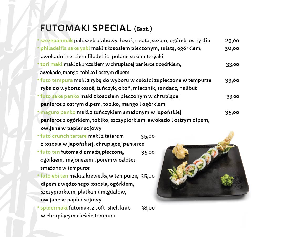 Futomaki Special Sushi Restauracja japońska Miyako Sushi Kraków