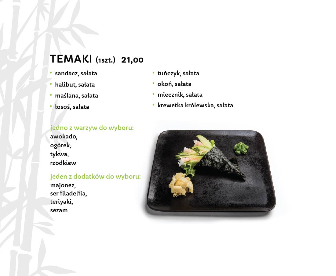 Temaki Restauracja japońska Miyako Sushi Kraków