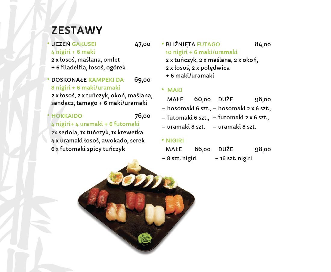 Zestawy Sushi Restauracja japońska Miyako Sushi Kraków