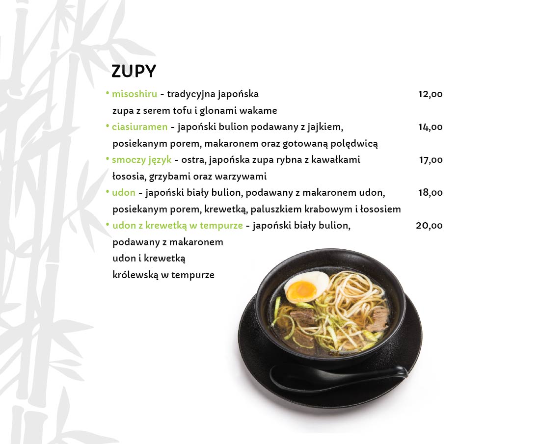 Zupy Japońskie Restauracja japońska Miyako Sushi Kraków