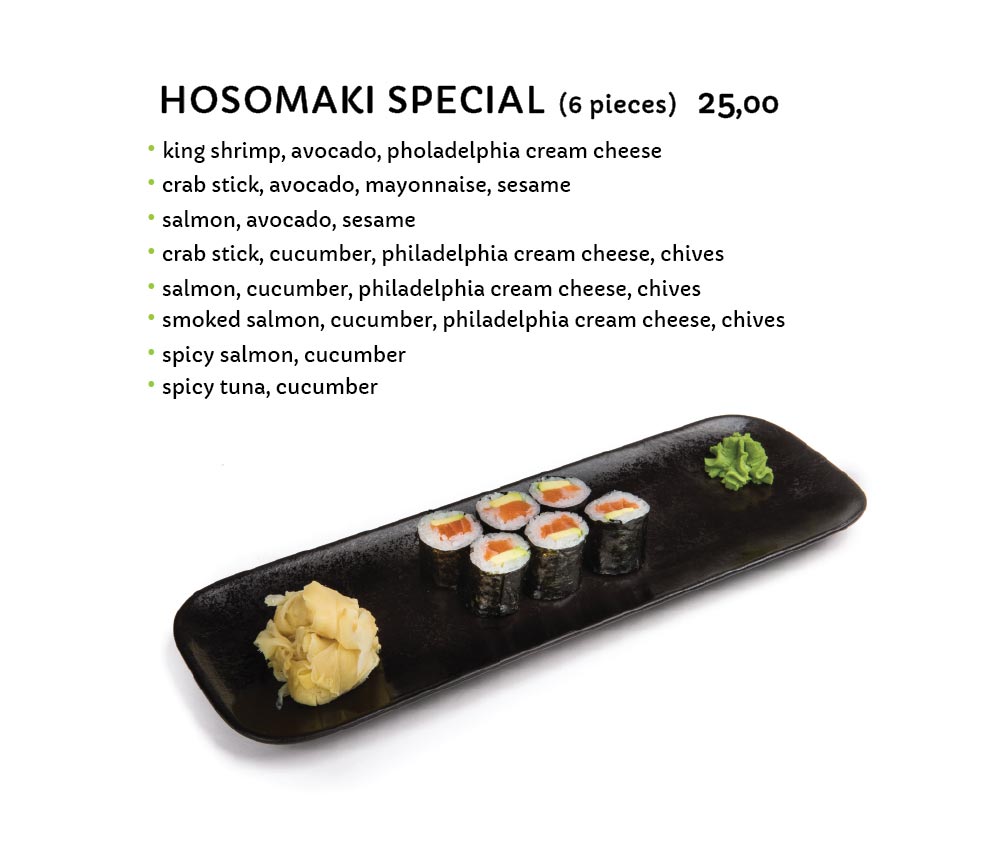Hosomaki Special - Miyako Sushi Japanese Restaurant Krakow
