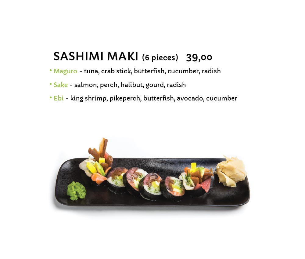 Sashimi Maki - Miyako Sushi Japanese Restaurant Krakow