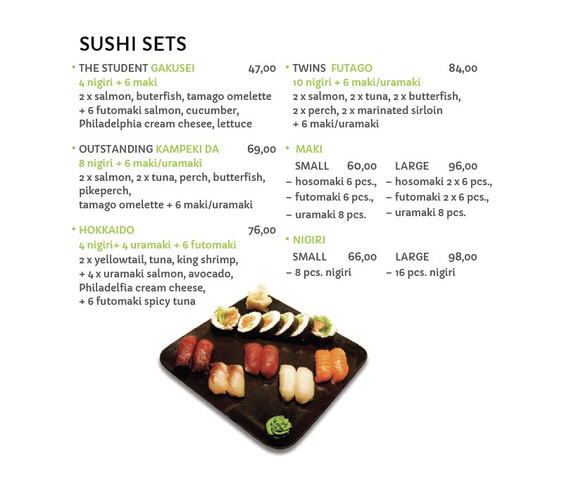 Sushi Sets  - Miyako Sushi Japanese Restaurant Krakow